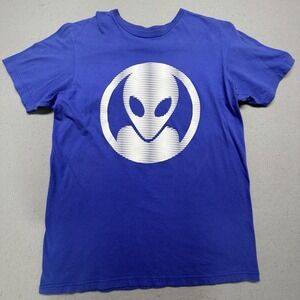 Alien Workshop Blue Graphic T-Shirt Mens Large Skateboard Logo Tee Cotton